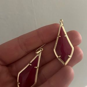 Kendra Scott Olivia Maroon Gold Earrings